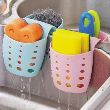 1PC Kitchen Double Sink Saddle Silicone Sponge Holder Sink Rack