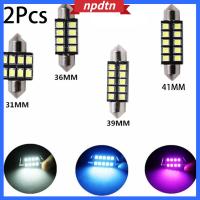 NPDTN 2ชิ้น DC12V C5W สีขาวสีชมพูน้ำแข็งสีฟ้าหลอดไฟรถยนต์ LED ไฟโดมโคมไฟอัตโนมัติภายในบ้าน CANBUS ไม่มีข้อผิดพลาด