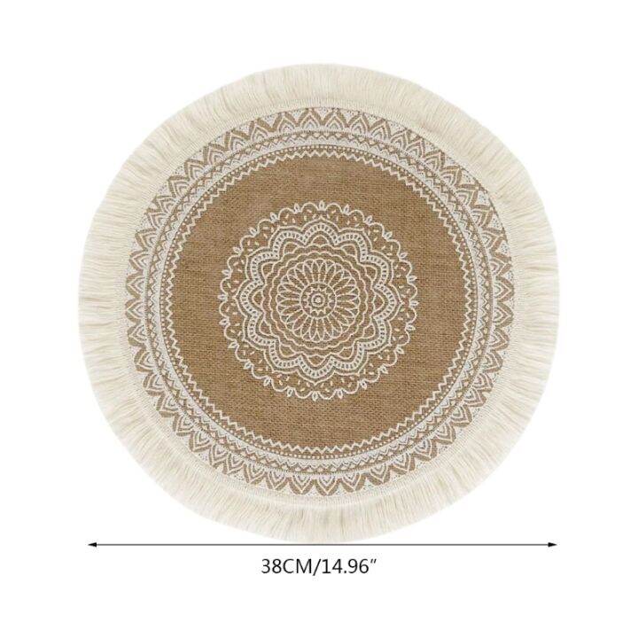 cw-mandala-round-placemat-boho-woven-macrame-fringe-tassels-table-resistant-cup-plate-coaster