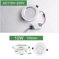 【❉HOT SALE❉】 zao063669 Kaguyahime 4Pcs Ultra Thin ไฟดาวน์ไลท์ Led 110V 220V Led กลมเพดานไฟสปอร์ตไลท์ลง Light 3W-18W 7W 9W 10W 12W 15W (Warm White)