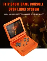 3Inch IPS Screen Flip Handheld Console OS Open Linux System Game Console 16 Simulators Retro PS1 Kids Gift 3D New 64Bit Game