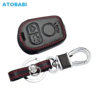 ✺♗☑ Leather Car Key Case For BMW E31 E32 E34 E36 E38 E39 E46 Z3 3 Buttons Remote Fob Cover Keychain Protector Bag Auto Accessories