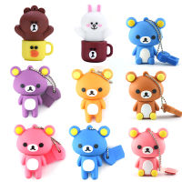 【2023】cute bear usb flash drive cartoon rabbit 4GB 8GB 16GB animal U disk 32GB 64GB 128GB memory stick colorful panda pen drive ！ 1