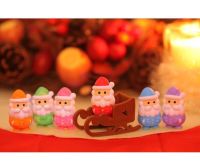 Promotional Cartoon Creative Eraser Santa Claus Snowman Sleigh Christmas Tree Sika Deer Series Rubber Christmas Gifts