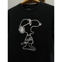 เสื้อยืดผ้าฝ้าย เสื้อยืดผ้าฝ้าย เสื้อยืดมือสอง KAWS X SNOOPY PEANUTS X UNIQLO Size S มือ2