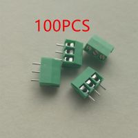 100PCS 3.5mm Pitch Screw Terminal Connector 2 Pin 3 Pin Straight Leg KF350 Copper Green PCB Terminal Blocks