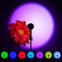 USB Sunset Lamp Projection LED Rainbow Neon Night Light Floor Wall Atmosphere Lighting for Bedroom Decoration Christmas Gifts Night Lights