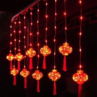 ◙๑◎ Manufacturer Customized New Product led String Light Year Spring Festival USB Red Lantern Curtain Indoor Decoration Lanter