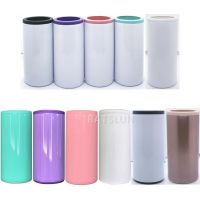 5pcs-100pcs 12oz Sublimation Slim Cooler Double Wall Stainless Steel Insulated Beer Cold Keeper Cola Beverage Beer Can Holder