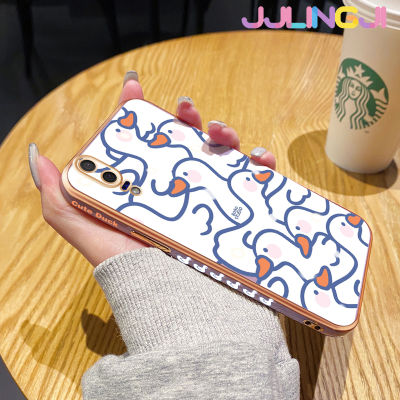 Jjlingji เคสสำหรับ Huawei P20 P20 Pro P20 Lite 2018 P20 Lite 2019เคสการ์ตูนน่ารักลายหงส์ขาวสวยดีไซน์ใหม่ด้านข้างเคสโทรศัพท์ซิลิโคนฝาปิดเลนส์เต็มกล้องเคสนิ่มป้องกันกล่องกันกระแทก