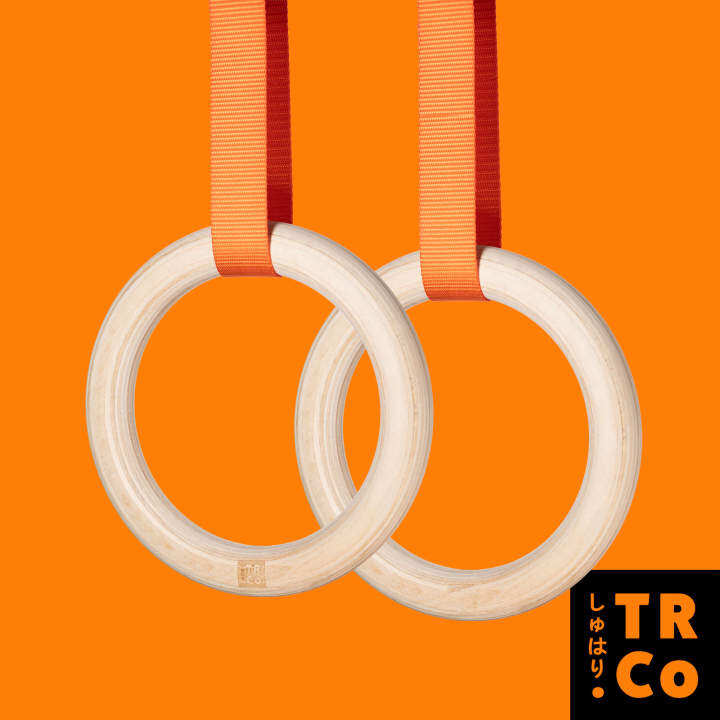 TheRack.Co Wooden Gymnastics Rings Nomad Pack. Portable Gymnastics