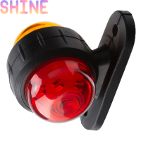 Shine 2x Red Amber Corner Side MARKER LED Light Outline โคมไฟรถบรรทุกรถพ่วงรถตู้12V