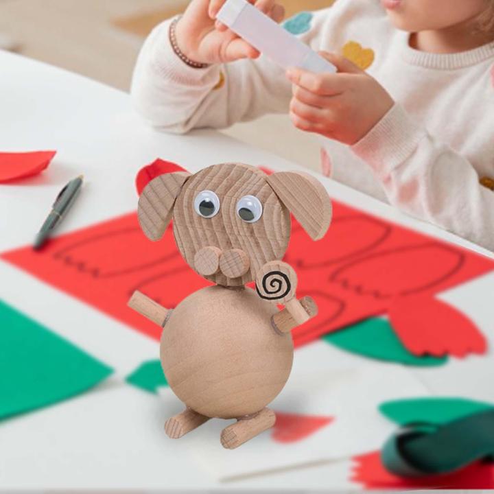 dolity-ของเล่นพัฒนาการเรียนรู้แบบทำมือของเล่นรูปสัตว์ไม้แบบทำมือสำหรับหมูเด็กเล็กเด็กผู้หญิงอนุบาล