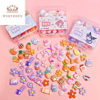 WSRYHDFE แนวคิดเชิงสร้างสรรค์ กิ๊บติดผม DIY กาวครีม ครีมจำลองสถานการณ์ หลายสี บรรจุภัณฑ์วัสดุกิ๊บติดผม ถุงวัสดุ DIY กาวครีม น่ารักน่ารักๆ อุปกรณ์เสริมคลิปผม สำหรับเคสโทรศัพท์