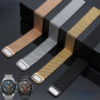 ▨♣ magnetic suction Wristwatch Strap For Stainless Steel Bracelet Huawei GT2 WATCH2/3 PRO b3/b5/b6 SmartWatch watchBand 16 18 20 22