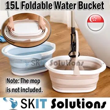 Silicone Cleaning Bucket Large Collapsible Mop Bucket Bathroom Kitchen Camp  Bucket