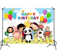 Little Baby Bum ฉากหลังทารกแรกเกิด Baby Shower 1st Birthday Party ฉากหลังการ์ตูน Little Baby พื้นหลังสำหรับแบนเนอร์ภาพพื้นหลัง Party Wall ตกแต่ง