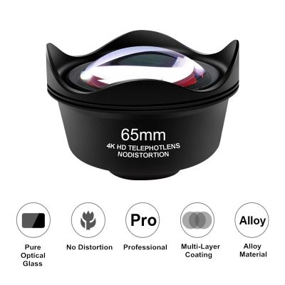 65mm Telephoto Phone Lens 4K HD 2.5X High-definition No Distortion Phone External Lenses for iPhone 13 12 11 pro Samsung Xiaomi