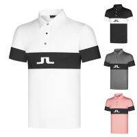 [JL] Summer new style golf mens T-shirt breathable quick-drying perspiration outdoor sports polo shirt loose jersey short sleeves