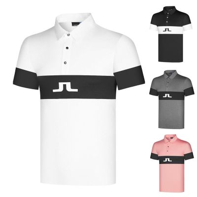 [JL] Summer new style golf mens T-shirt breathable quick-drying perspiration outdoor sports polo shirt loose jersey short sleeves