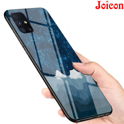 เคสโทรศัพท์ มือถือ สำหรับ Samsung Galaxy M51 เคสกระจกแข็ง ลายท้องฟ้าดวงดาว สวยงาม สีสวยมาก ของมาใหม่ ส่งรวดเร็ว ปลอก เคส ซัมซุง แอ็ม51 Phone Case Tempered Glass Phone Cover Hard Starry Fashion Cute Stich Shockproof Casing Cover Case
