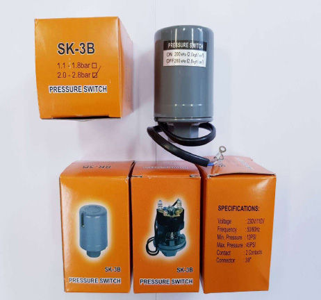 ฟรีค่าส่ง-สวิตซ์แรงดันปั๊มน้ำแบบถัง-sk-03b-double-contact-2-0-2-8-bar