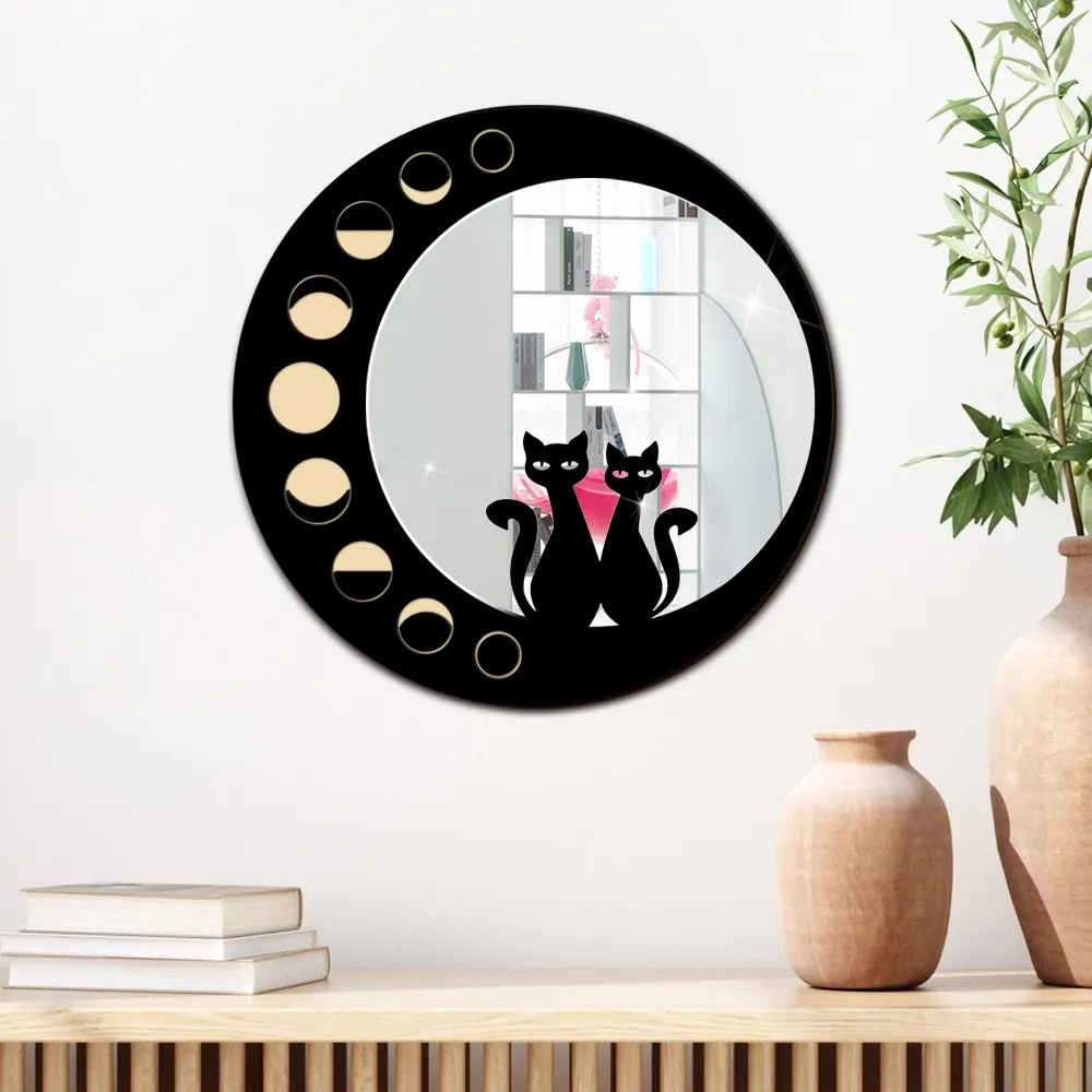 Cozyroom shop〗 Bohemian Style Wood Mirror Wall Paste 3D ...