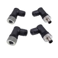 Sensor Connector M8 A-Code Waterproof Connector IP68 Non-welding Bend Angle Aviation Plug 3pin 4pin Male Female