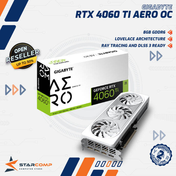 Gigabyte GeForce RTX 4060 TI Aero OC 8G VGA RTX 4060Ti 8GB GDDR6 ...