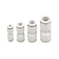 PU Straight Through Pneumatic Connector 4/6/8/10/12/14/16MMOD Hose Fitting Plastic Push In Quick Air White Connector Pipe