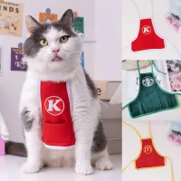 Gugupet คอลเลกชัน เสื้อผ้าสัตว์เลี้ยง ผ้ากันเปื้อน ตุ๊กตาแมว starbucks McDonalds KFC