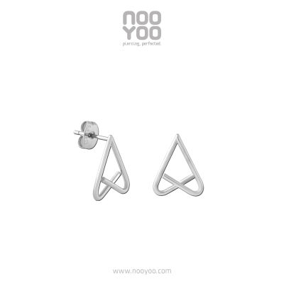 NooYoo ต่างหูสำหรับผิวแพ้ง่าย TRIANGLE Surgical Steel