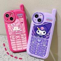 การ์ตูนน่ารัก Kuromi ของฉันกับ3D เคสโทรศัพท์สไตล์ Nokia ย้อนยุคสำหรับ iPhone 14 Pro Max 14Plus กรอบข้างหลังโทรศัพท์นิ่มกันกระแทกสำหรับ iPhone 13 Pro Max เคสโทรศัพท์เคสสำหรับ Apple 12 11 XR XS X My Melody Kuromi เคสห่อหุ้ม