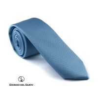 Giorgio Del Sarto Necktie 6 cm Blue Fabric Texture เนคไทสีฟ้ามีเท็กเจอร์