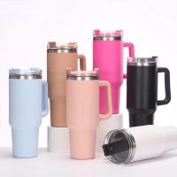 ❒✤☈ 1200ml Coffee Termos Cupacuum Flasks Portable Water Bottle 40oz Mug With Handle Insulated Cafe Tumbler Straw Stainless Steel