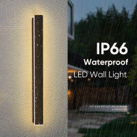 IP66 โคมไฟติดผนัง LED กันน้ํากลางแจ้งรั้วสวนแสงที่เรียบง่ายโคมไฟติดผนังในร่มสําหรับตกแต่งบ้านห้องนอนทางเดิน