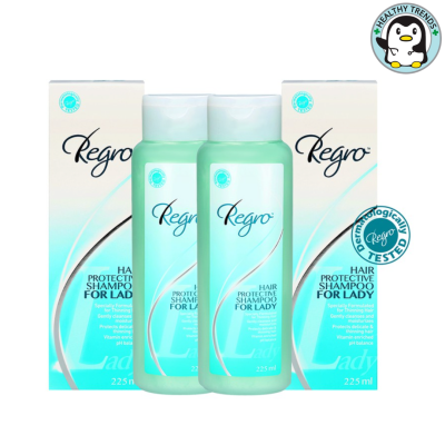 (แพคคู่) Regro Hair Protective Shampoo for Lady สำหรับผู้หญิง รีโกร แชมพู 225 ml. 2 ขวด [HHTT]