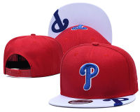 ??[Philadelphia Phillies] ตัวอักษร P ปักสามมิติหมวกเบสบอลพิมพ์หมวกแก๊ปโผล่หมวกโค้ง