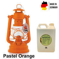 ตะเกียงรั้ว Feuerhand รุ่น baby special276 สี pastel Orange พร้อมน้ำมันพาราฟิน 2 ลิตร