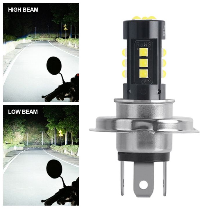 โคมไฟแผ่นเรืองแสงแสงสีขาวไฟหน้ารถจักรยานยนต์-led-ไฟตัดหมอก12v-p15d-h6-ba20d-h4สำหรับรถสามล้อสกูตเตอร์