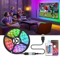 【LZ】⊕♠  USB LED Strip com controle remoto TV Backlight fita RGB Bluetooth decoração da festa quarto de casamento 30LEDs M 5050 SMD 5V