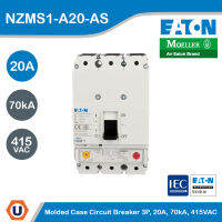 EATON Molded Case Circuit-Breaker (MCCB) 3P, 20A, 70kA ที่ 415VAC รหัส NZMS1-A20-AS สั่งซื้อได้ที่ร้าน Ucanbuys