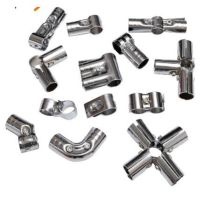 ?pipe joint ?penyambung paip 28mm pipe connector diy storage fitting nickel