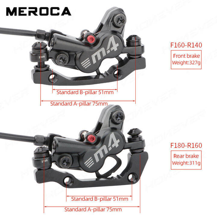 meroca-m4จักรยาน-mtb-เบรกไฮดรอลิดิสก์เบรก160มิลลิเมตรโรเตอร์-mtb-จักรยานน้ำมันดิสก์เบรก4ลูกสูบ-o-ชิ้นส่วนเบรคจักรยาน