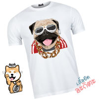 เสื้อยืดลายหมาปั๊กฮิปๆ Pug dog T-shirt