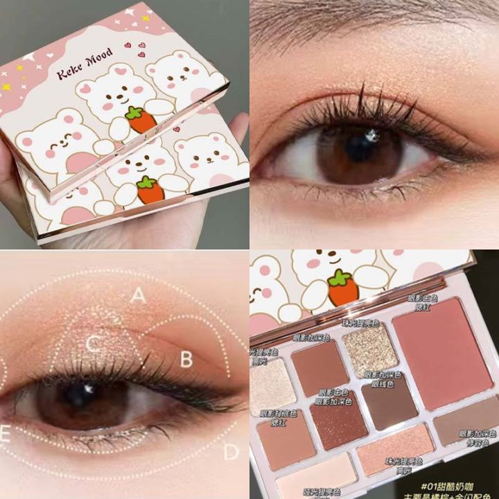 cute-bear-eyeshadow-palette-kawaii-makeup-10-colors-palette-makeup-high-pigmented-blendable-long-lasting-neutral-eye-palette