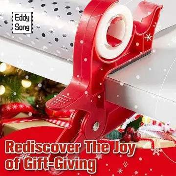 2PCS Portable Wrapping Paper Holder with Tape Tabletop Wrap Gift Wrapping  Tool Tape Dispenser Wrap Clips