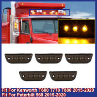 Q 5ชิ้นรถไฟทำงานกลางวันอัตโนมัติหลังคา LED สัญญาณไฟเหมาะสำหรับ Kenworth T680 T770 T880 2015-2020สำหรับ erbilt 569 2015-2020