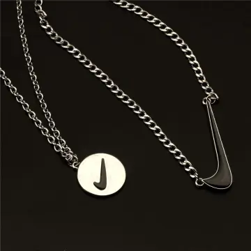 New Nike Swoosh Pendent Necklace Silver Bootleg