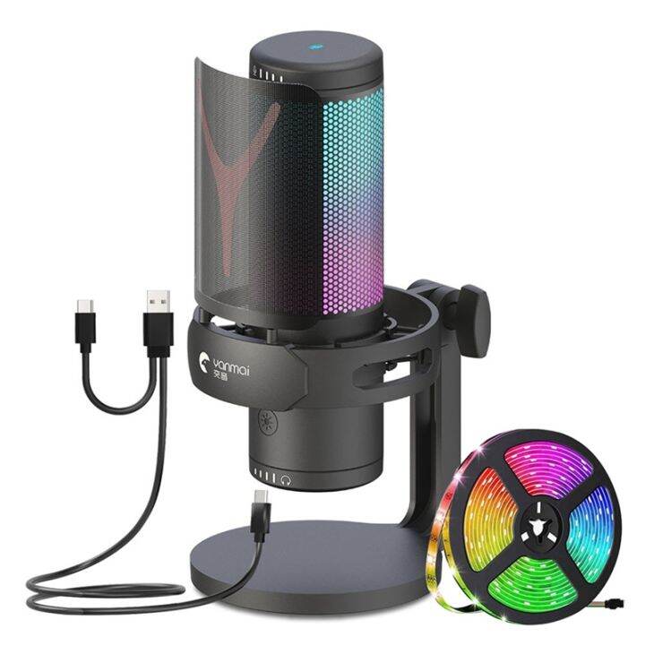 yanmai-rgb-microphone-gaming-mic-fit-for-podcast-recording-studio-streaming-computer-mic